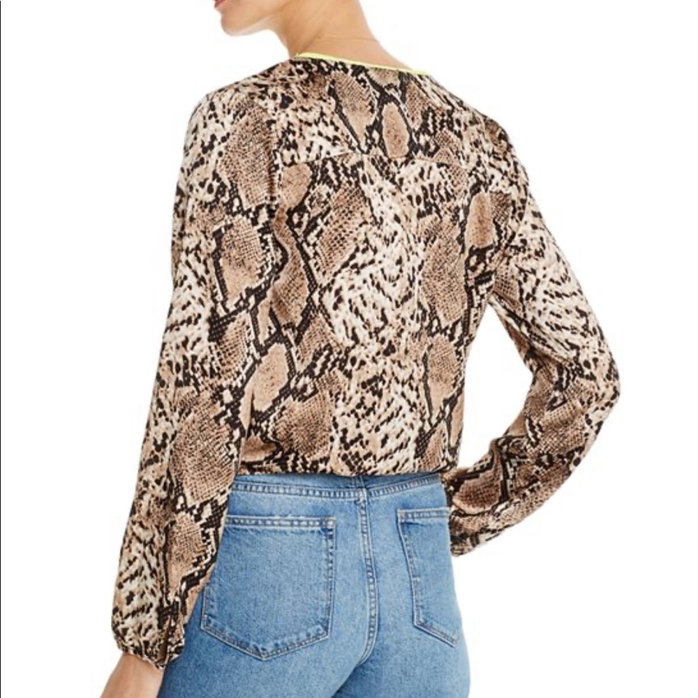 Snake Print Crossover Top***Small $95 - Picture 5 of 6